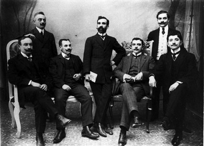 La Boheme cultural group, ca. 1905. Collection of Mrs. Fiora Modiano. Rights: The Jewish Museum of Greece